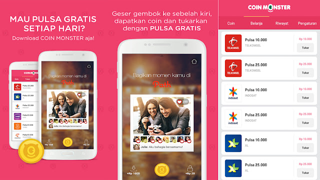Mendapatkan Pulsa gratis dengan aplikasi Coin Monster 100% Berhasil Mendapatkan Pulsa gratis dengan aplikasi Coin Monster 100% Berhasil