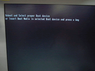 Pesan Reboot and Select Proper Boot Device