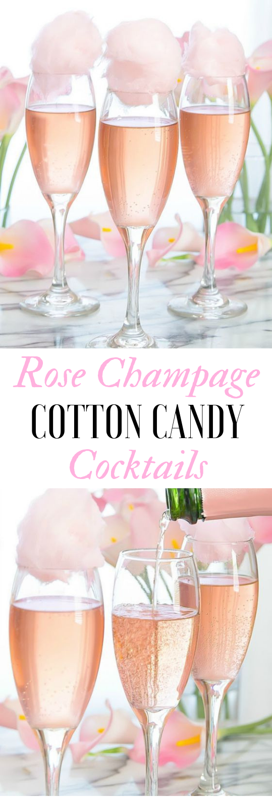 COTTON CANDY CHAMPAGNE COCKTAILS #Cocktail #Drinks