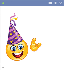 Facebook Smiley With Party Hat