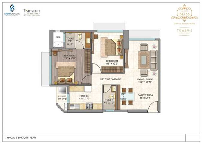 Auris Bliss 2 BHK luxury Flats sale at Malad West start