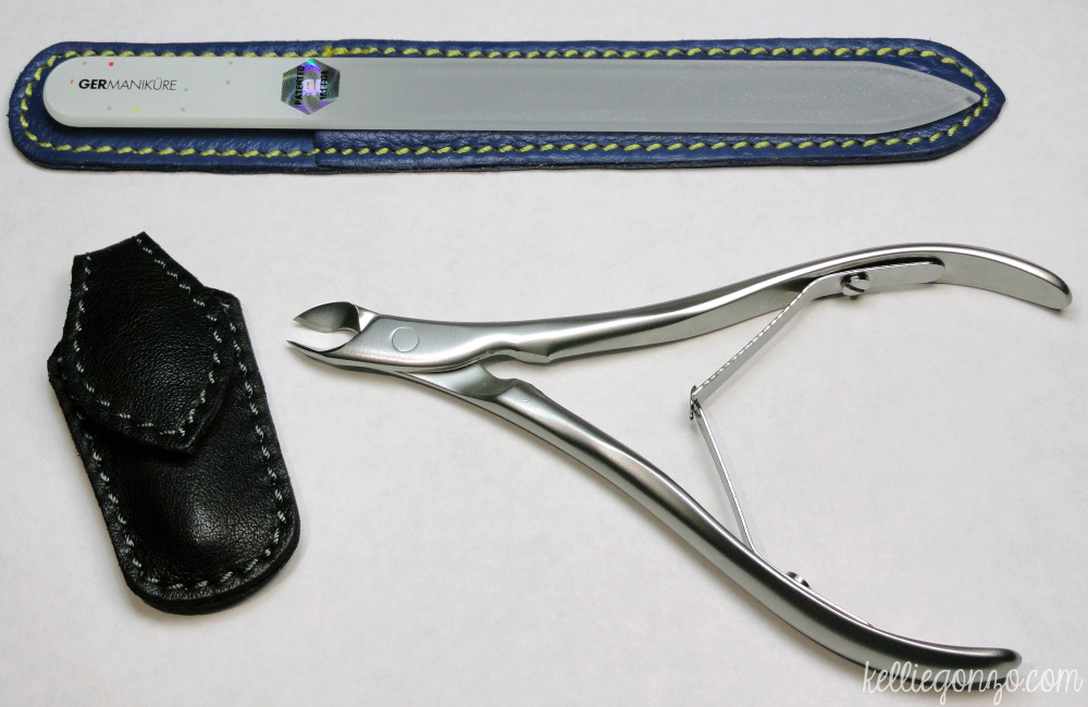 KellieGonzo GERmanikure Cuticle Nippers & Crystal Glass Nail File Review