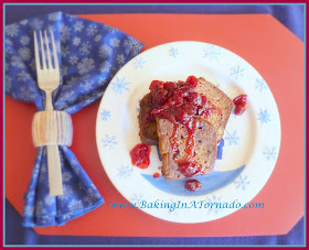 Cinnamon Pumpkin French Toast With Cranberry Sauce | www.BakingInATornado.com | #recipe #breakfast