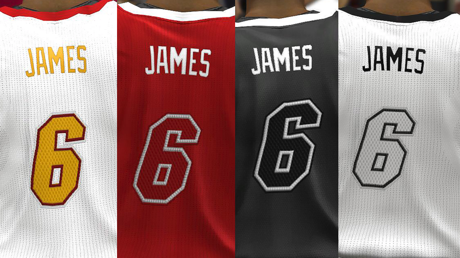 NBA 2K14 Realistic Heat Jersey Texture Mod