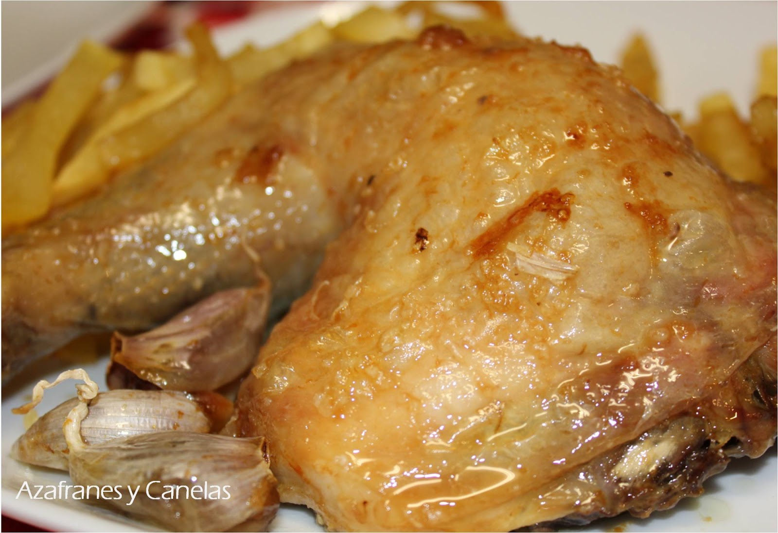 Muslos de pollo al horno | Azafranes y Canelas
