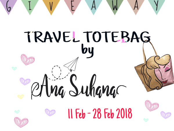 giveaway Travel Totebag by Ana Suhana