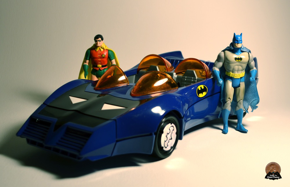 Under the Giant Penny Kenner Super Powers Batmobile