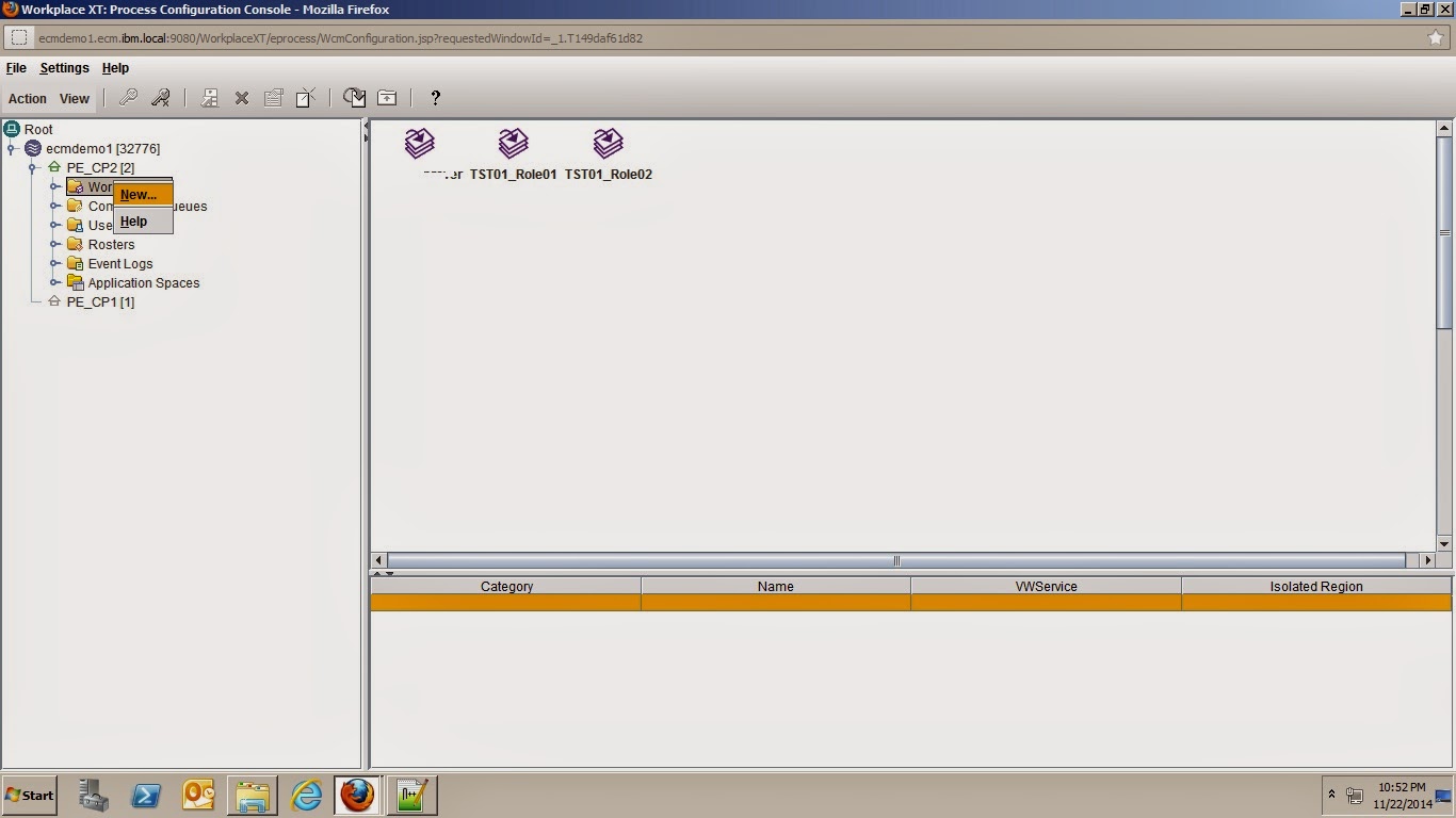 FileNet P8 Development tutorials: Configure Work Queue in FileNet ...