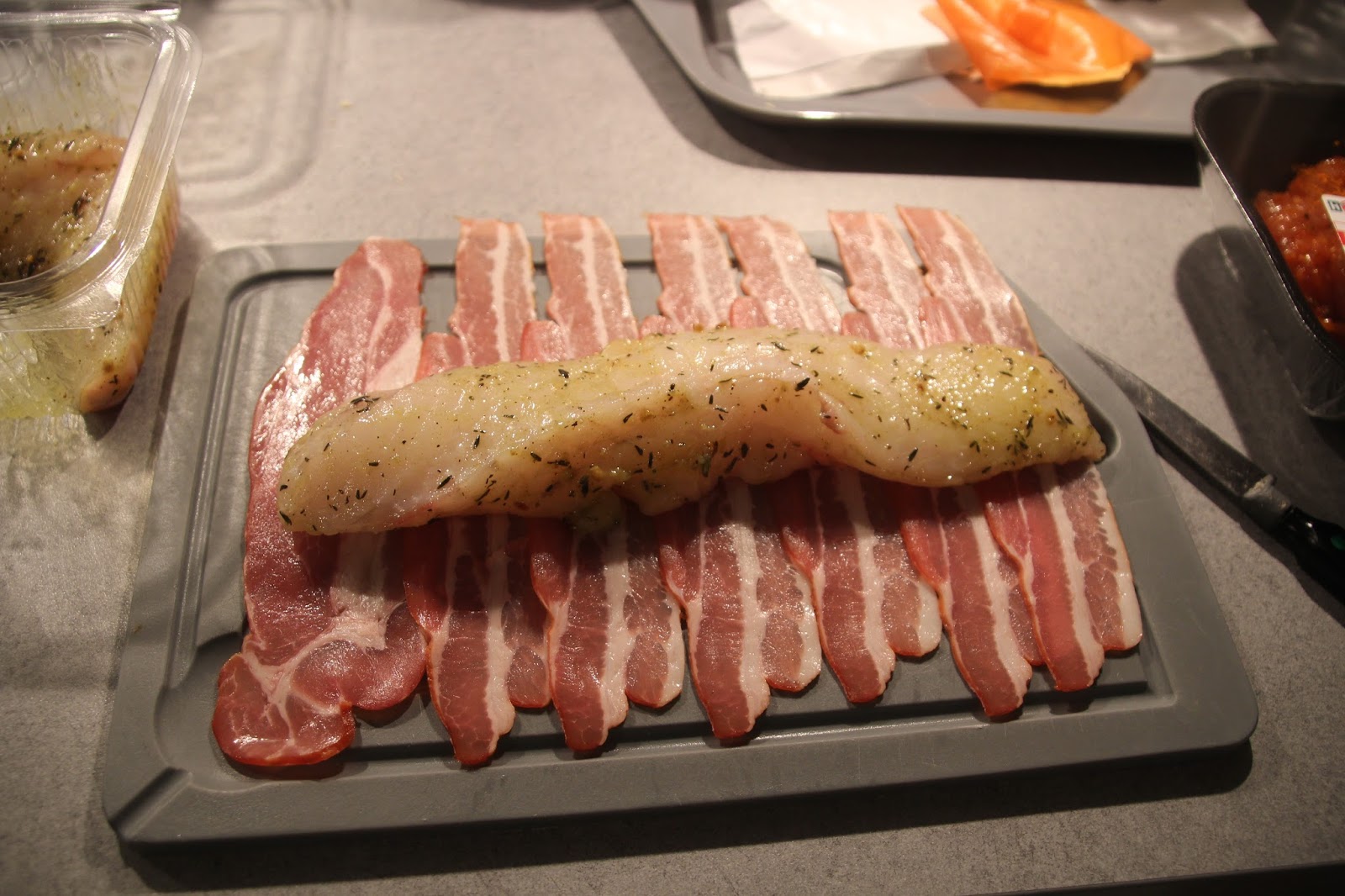 KReenJ et ses hobbies Filet de lotte thym et citron bardé de lard