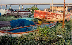 boats ashore worli koliwada mumbai india