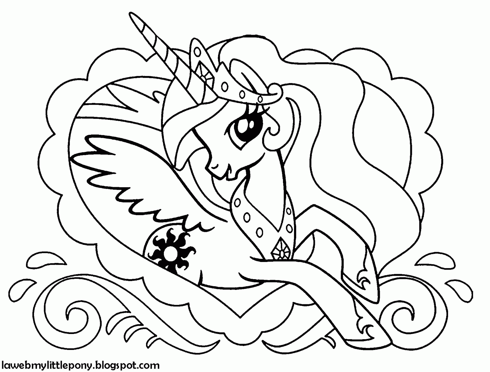 My Little Pony Dibujos Para Colorear De La Princesa Celestia De