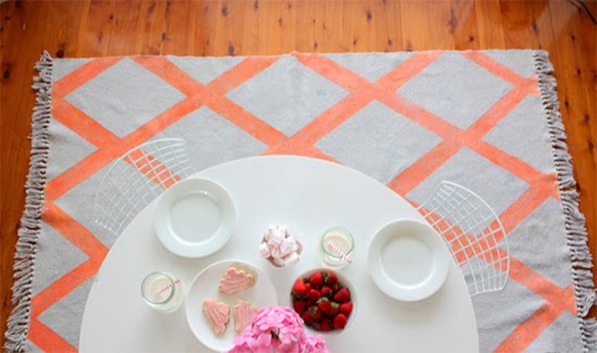 tapete com losango colorido