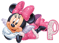 Alfabeto de Minnie Mouse con alitas P.