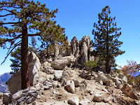 Granite outcropping along the ridge east of Waterman Mountain summit