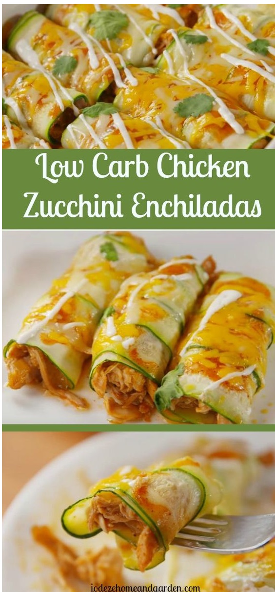 Chicken Zucchini Enchiladas – Low Carb Recipe