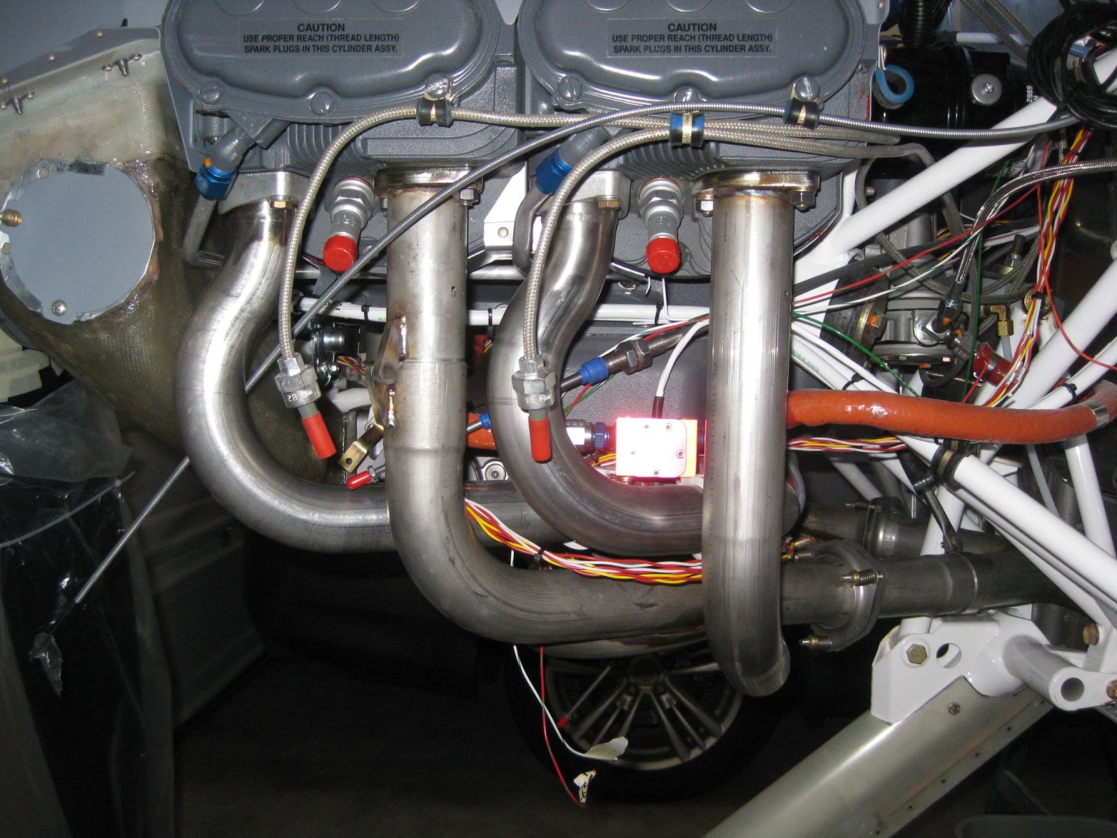 E's Van's RV14A FWF Exhaust System. Exhaust placed.