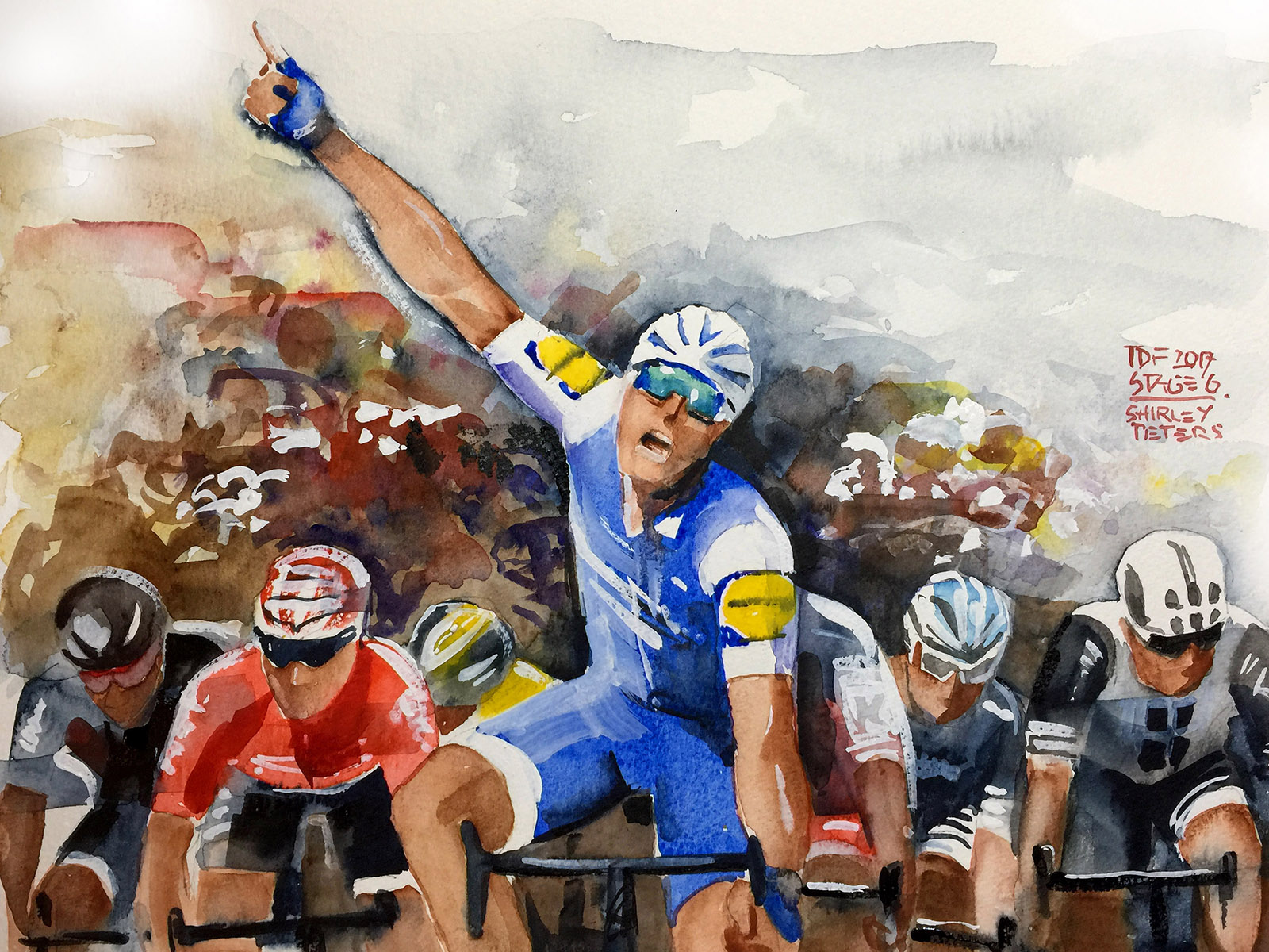 One painting every other day... 6 paintings of Le Tour de France