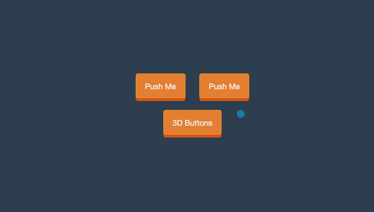 CSS buttons with flat colors & 3D push effects preview