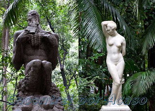 Esculturas do Parque Trianon - Fauno de Victor  Brecheret e Aretusa de Francisco Leopoldo da Silva