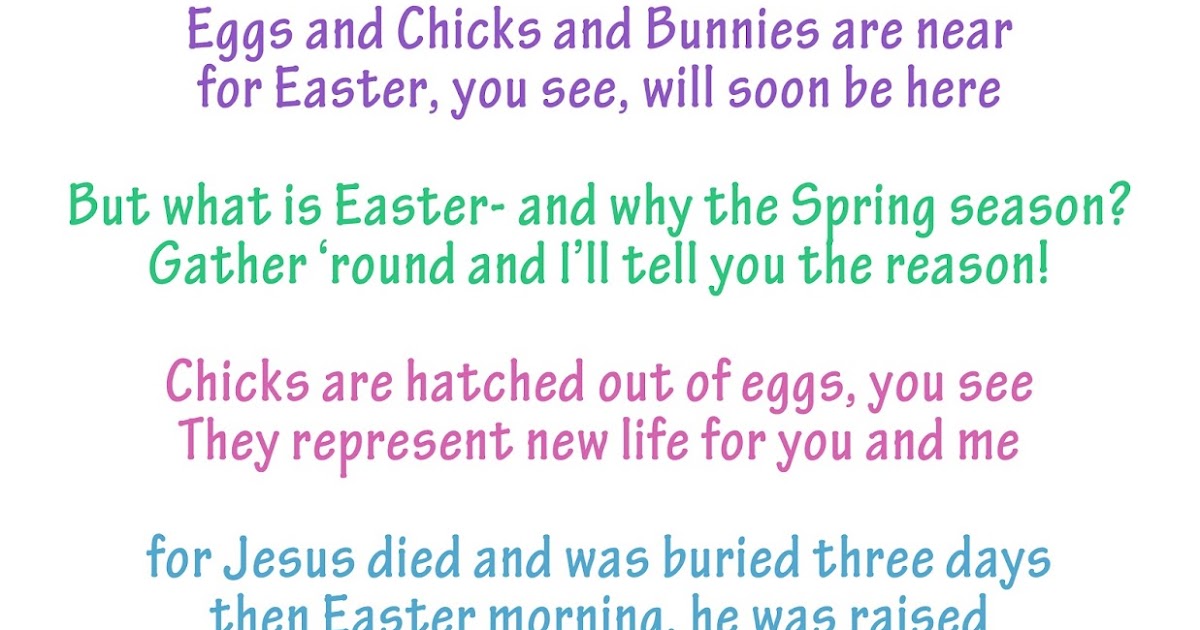 True Meaning of Easter Poem (Easter Symbols)