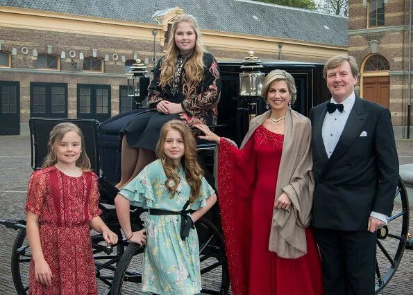 Princess Amalia wore SELF PORTRAIT Guipure Lace and Crepe Dress, We saw that dress on Meghan Markle on December 20th.