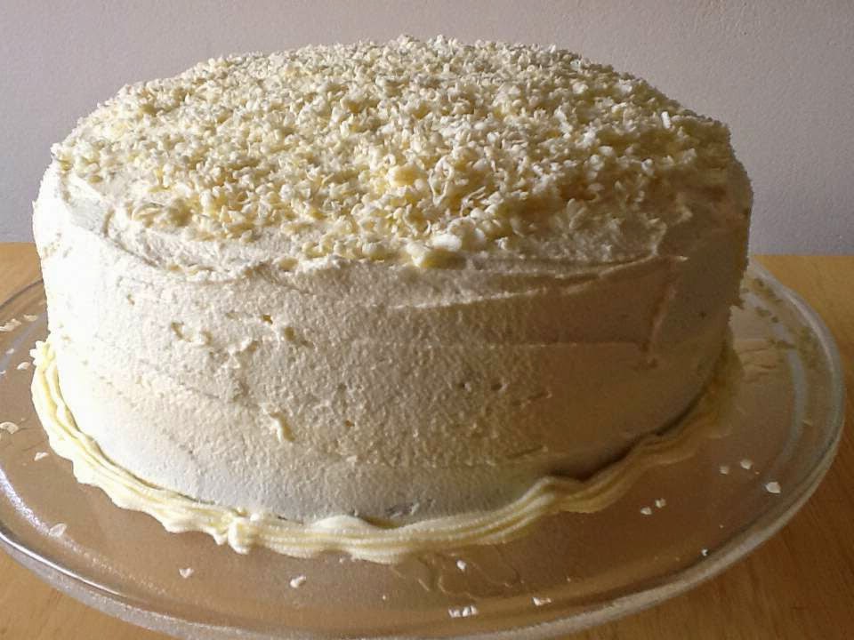 White chocolate fudge cake