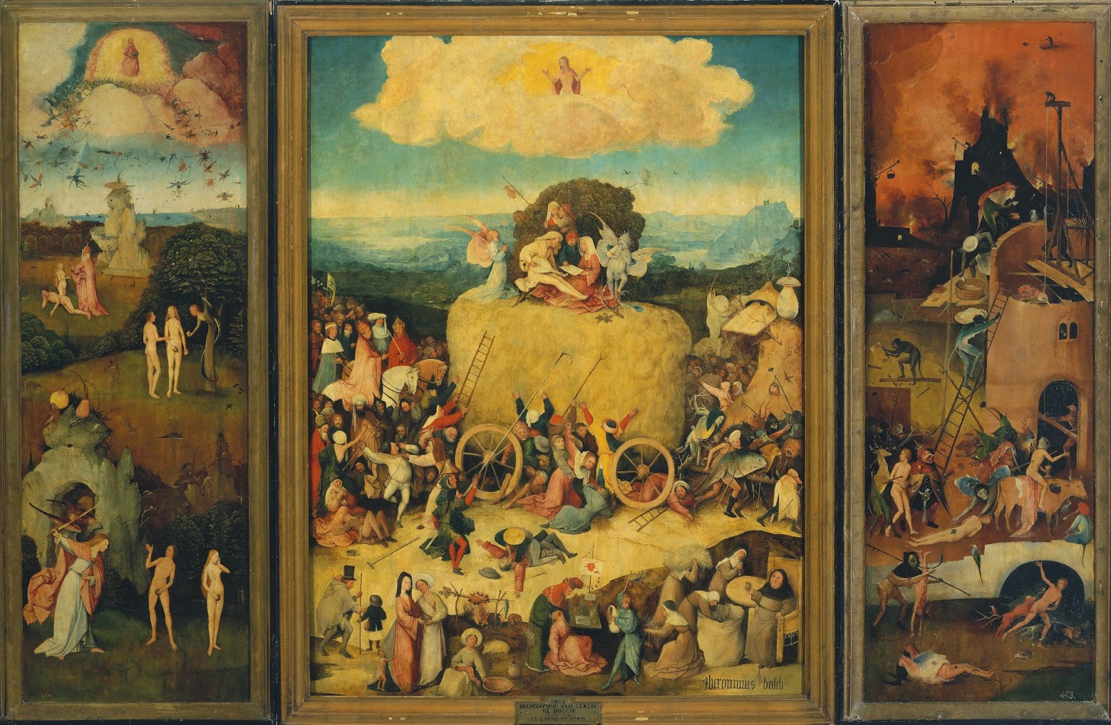 Иероним Босх - Триптих 'Воз сена' (1490-1500)