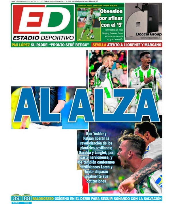 Betis, Estadio Deportivo: "Al alza"