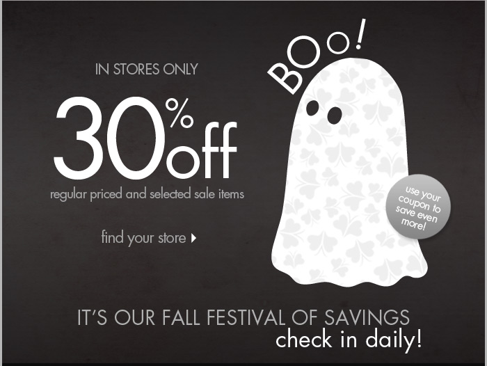 Fashion Bug 30 Off InStore Sale + 10 off 25 Printable Coupon Exp 11