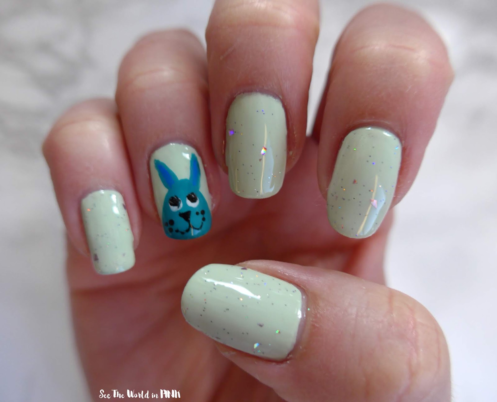 Manicure Monday - Easter Bunny Nails 