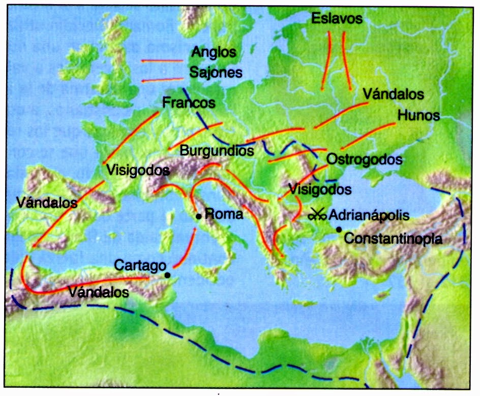 Los Bárbaros años 1 d.C. 450