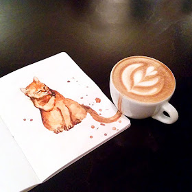 04-Latte-Elena-Efremova-Coffee-Cats-Watercolor-Paintings-www-designstack-co