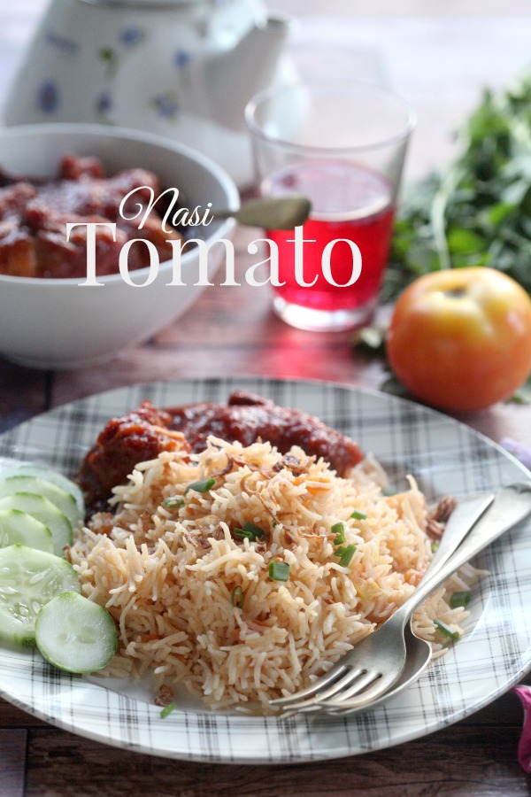 Nasi Tomato Dan Ayam Masak Merah Masam Manis