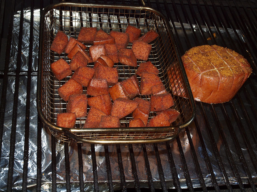 Pellet Smoker Cooking Smoked Old Fashioned Bung Bologna