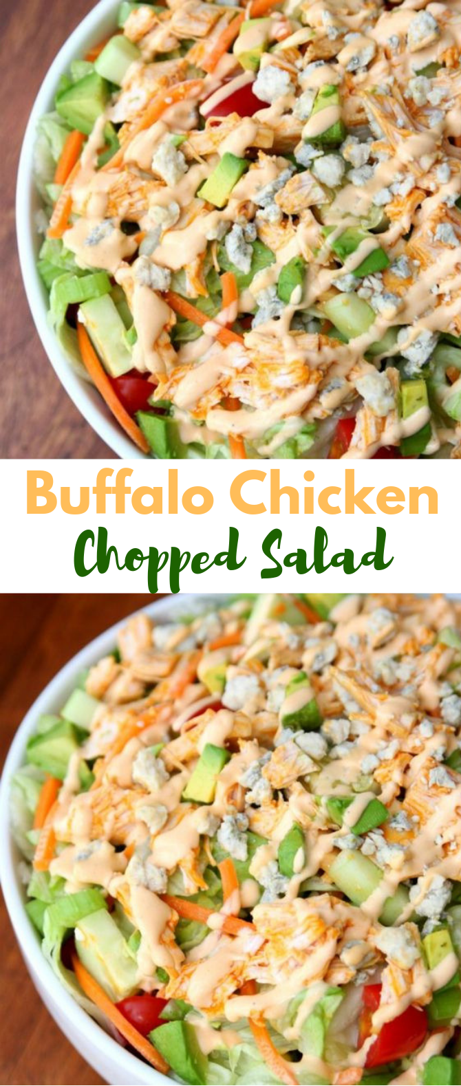 BUFFALO CHICKEN CHOPPED SALAD #Vegetarian #TimelessPizza BUFFALO CHICKEN CHOPPED SALAD #Vegetarian #TimelessPizza