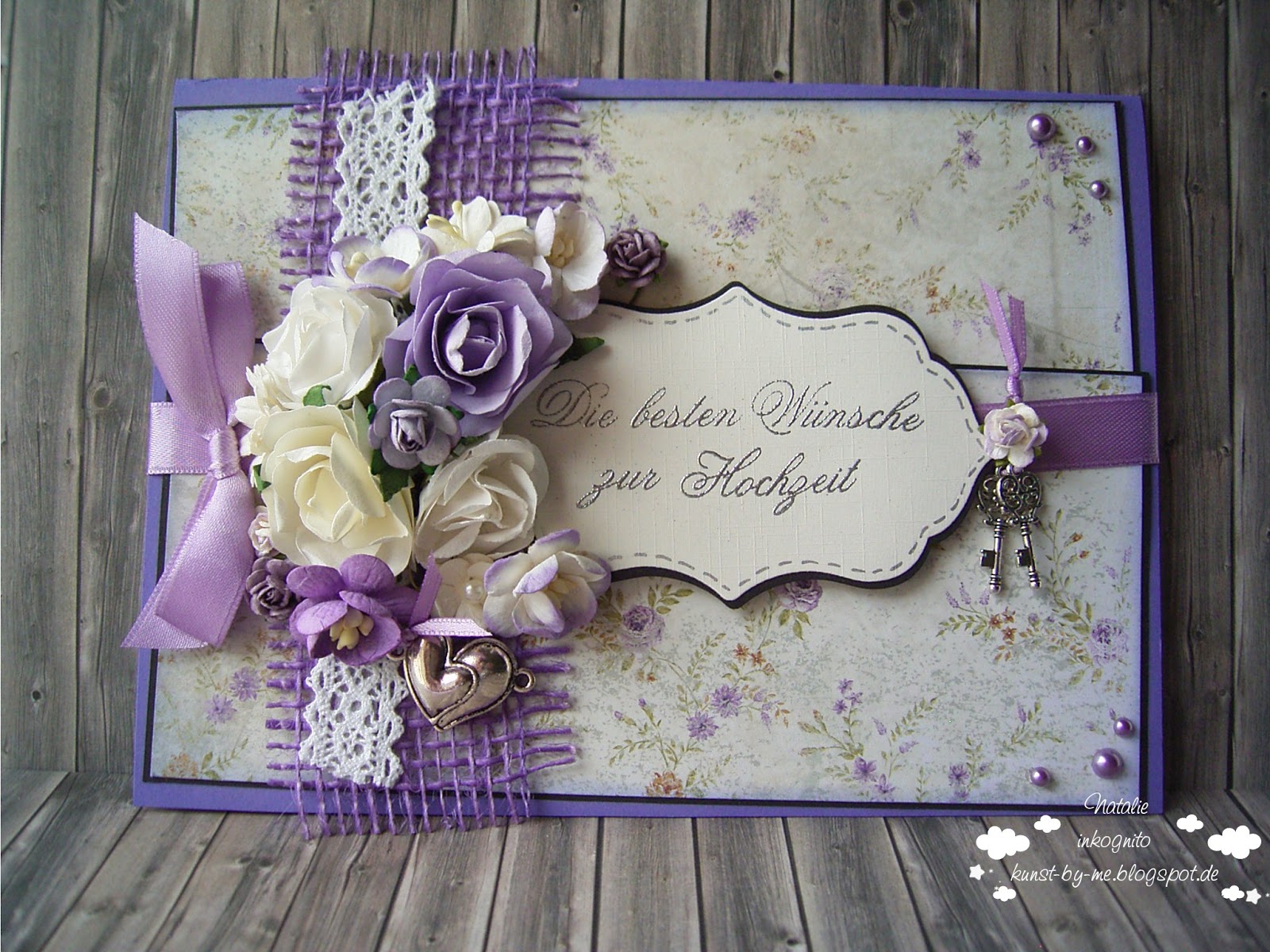 Inkognito Cards By Natalie Dt Lila Hochzeitskarte Purple Wedding Card For 613ac