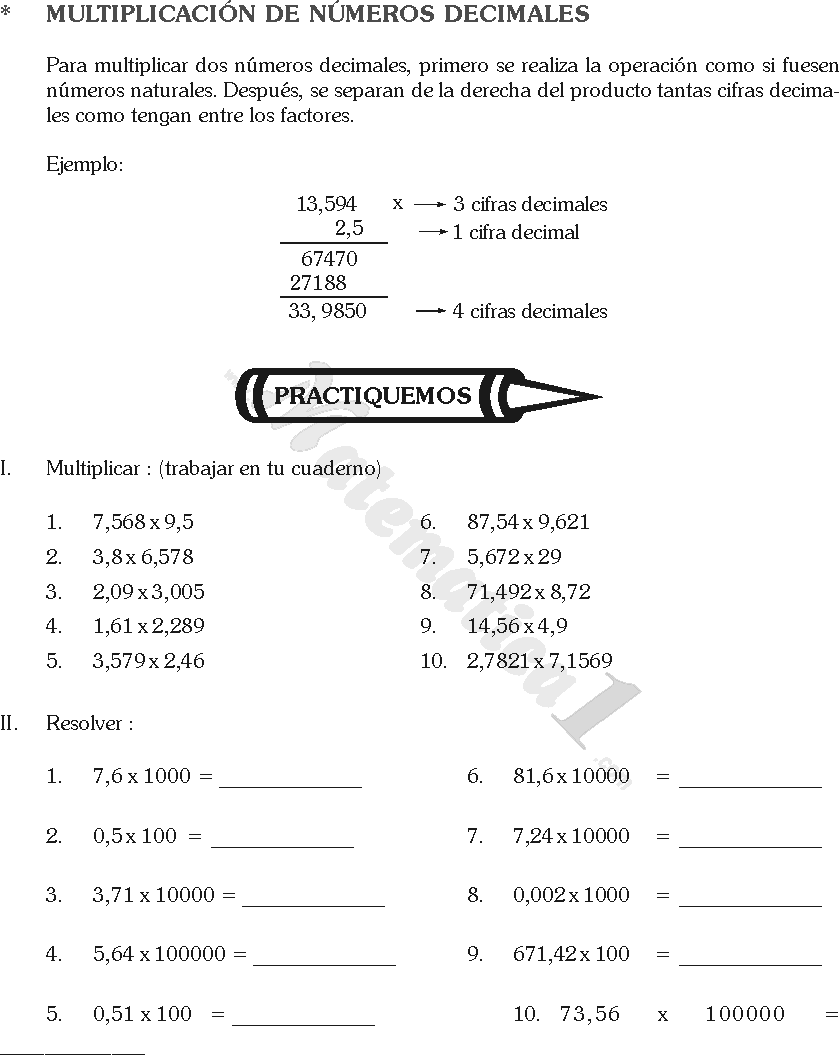 LOS NUMEROS DECIMALES Y SUS OPERACIONES EJERCICIOS DE SEXTO DE PRIMARIA los-numeros-decimales-y-sus-operaciones-ejercicios-de-sexto-de-primaria