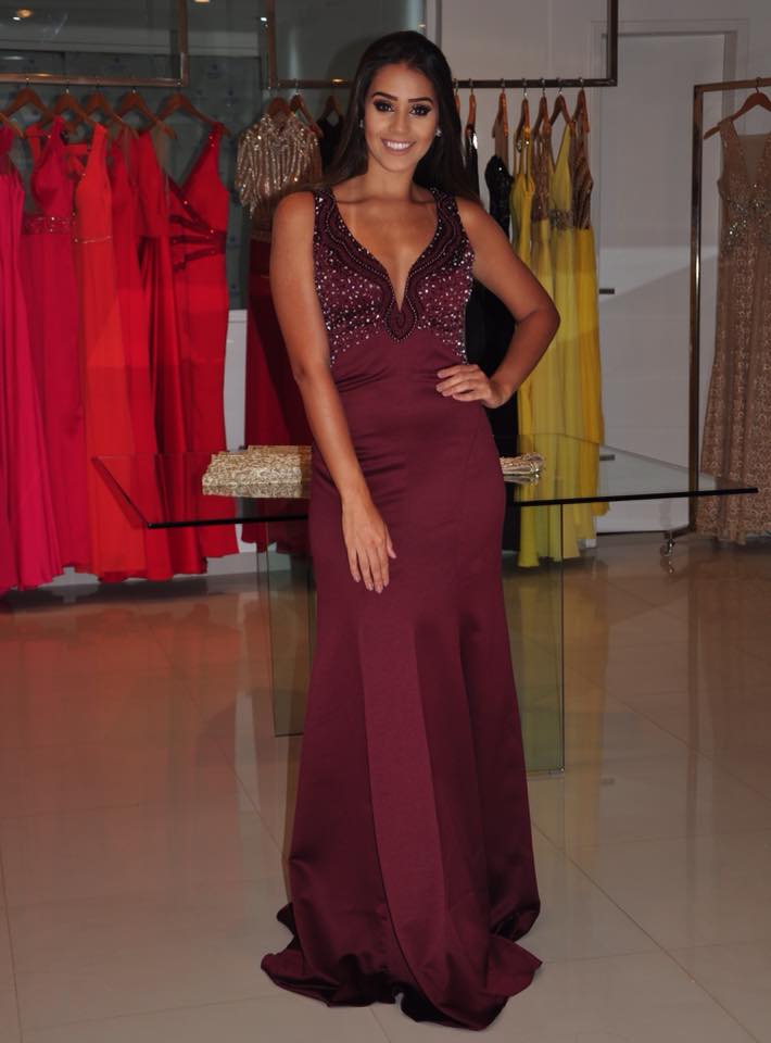 vestido de festa vinho marsala