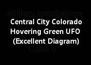 Central City Colorado Hovering Green UFO (Excellent Diagram)