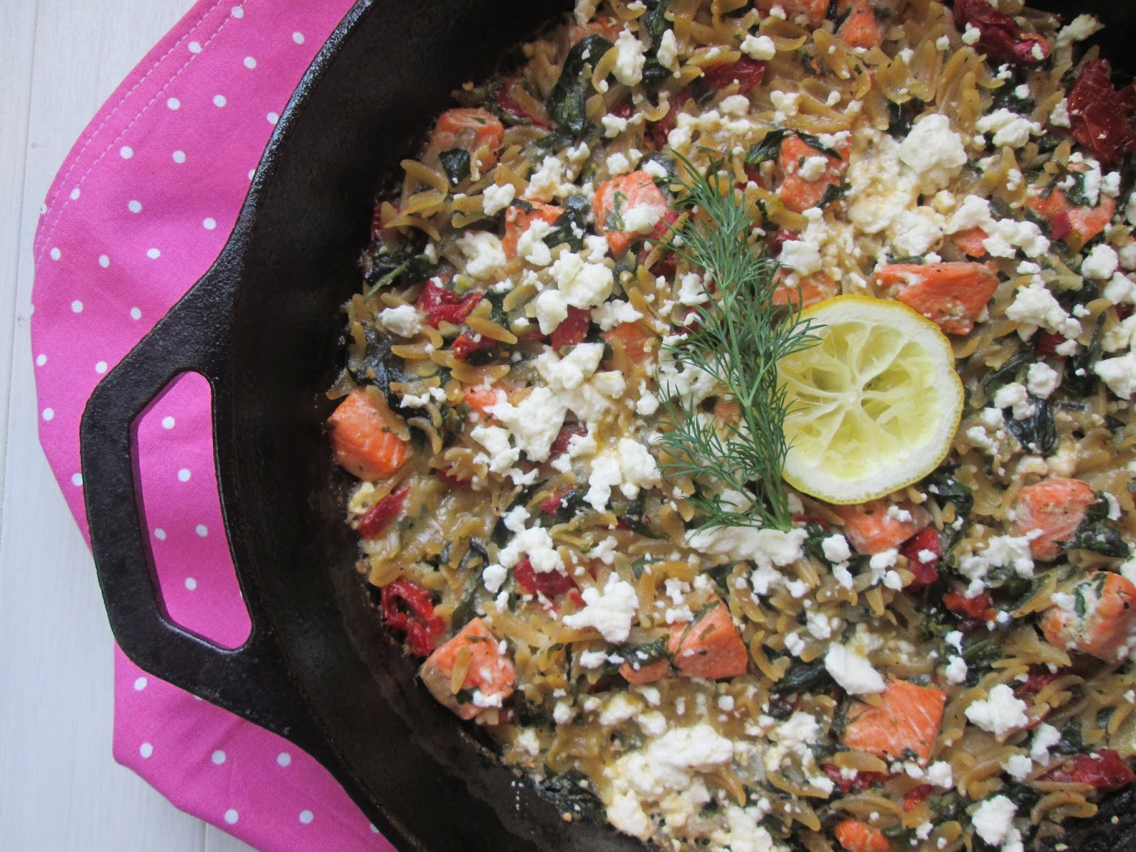 Stirring the Pot Ellie Krieger's Herbed Salmon and Orzo Casserole with