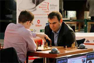 Maxime Vachier-Lagrave (2742) 1-0 Shakhriyar Mamedyarov (2759) © Chessbase