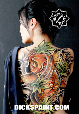 body painting jakarta koi fish