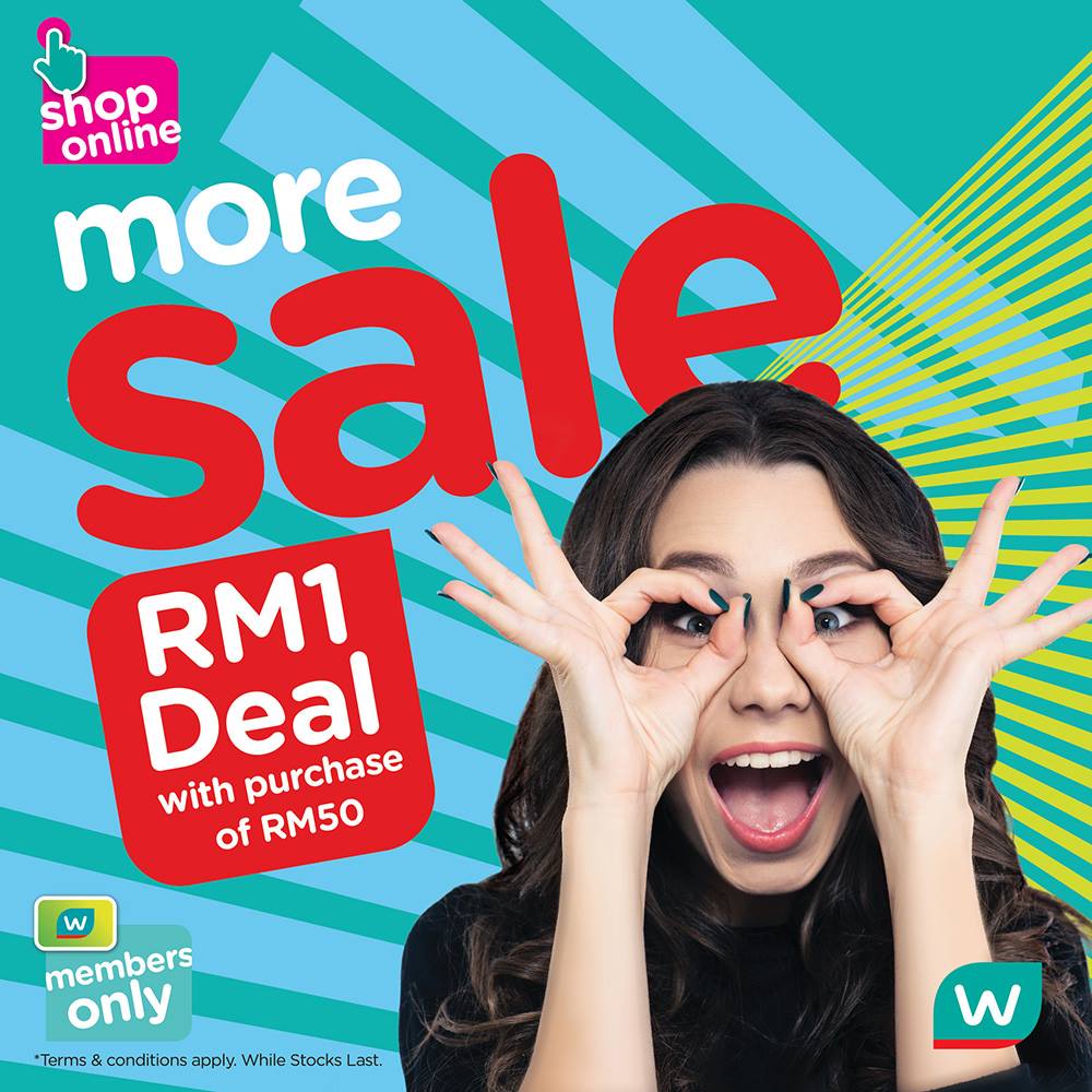 Watsons Online VIP Members RM1 Deal (Minimum Purchase RM50) Until 31 ...