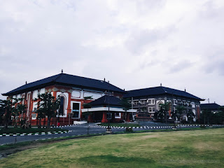 View Of Office Building In The City With A Large Parking Lot At Badung, Bali, Indonesia
