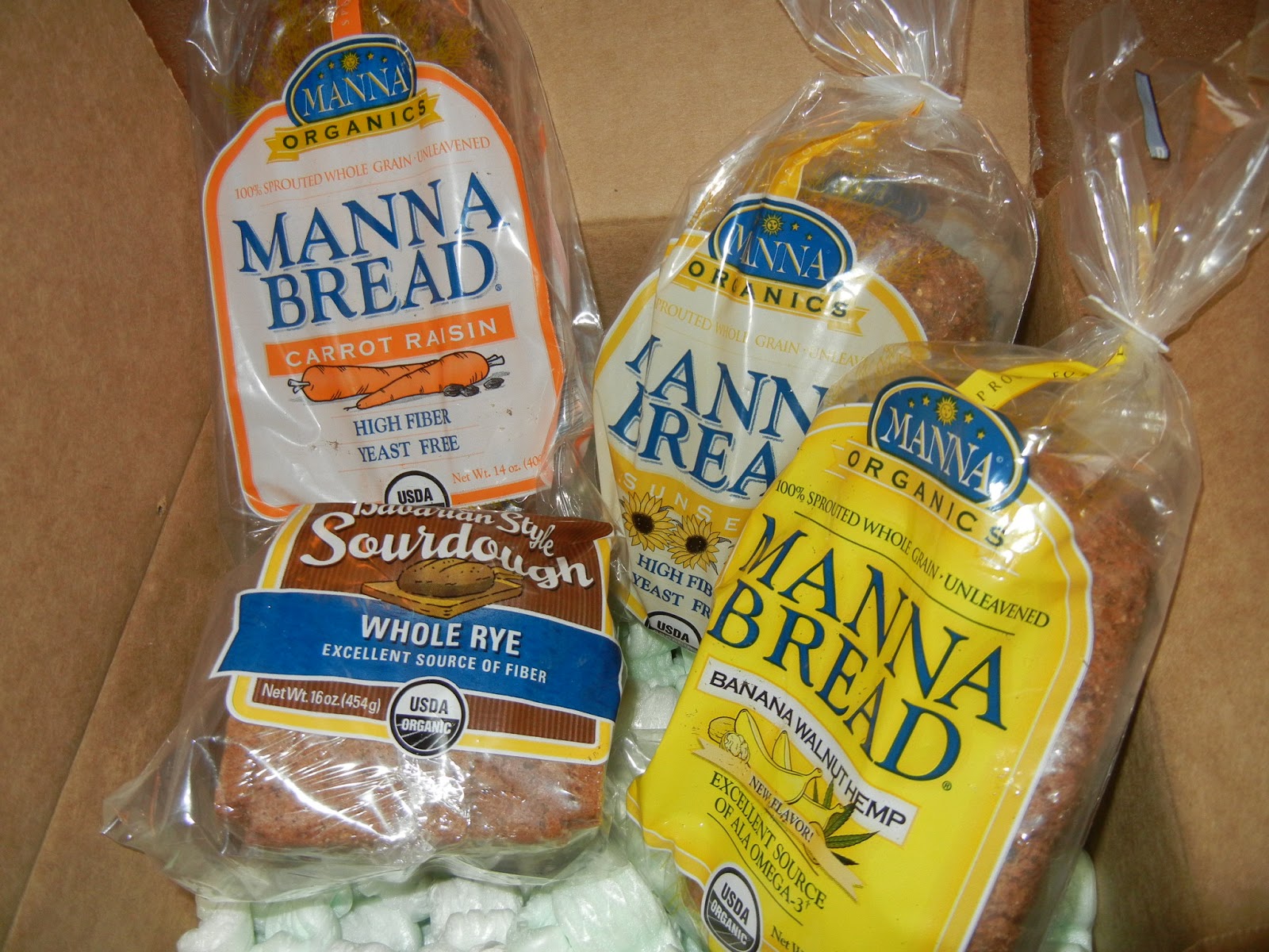 Freebies in Mailbox Manna Organics Sprouted Breads Review and Giveaway