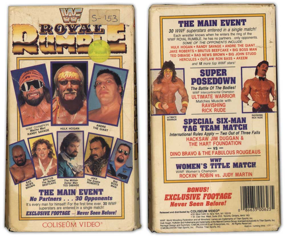 Cardboard Clubhouse Wacky Wrestling VHS Boxes 8
