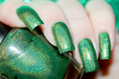 Swatch of the nail polish "Grinch In A Blender" from NailNation 3000