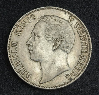 German Coins Württemberg Silver Vereins Thaler Coin