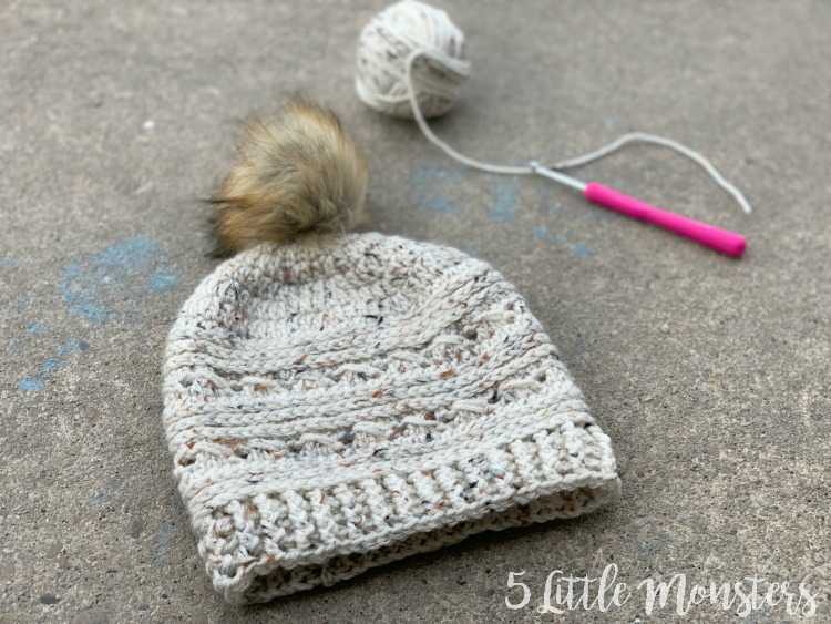 cable knit crochet hat pattern