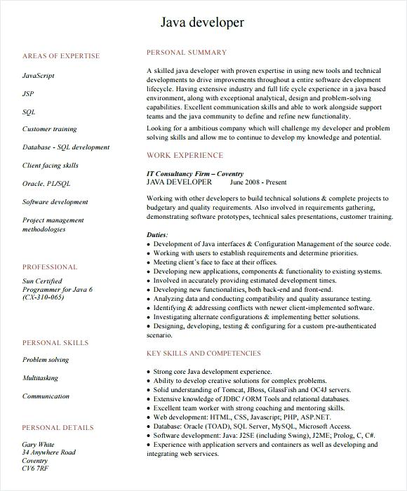 senior java developer resume sample resume templates entry level java resume